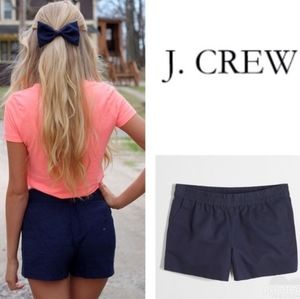 J. CREW Boardwalk Pull On Navy Blue Chino Shorts
